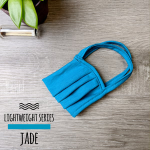 Lightweight Series: Standard Size Face Mask - Pleated Double Layer Cotton Filtration with Cotton Ear Loops